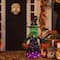 39" LED Lighted Witch with Broom Outdoor Halloween Decoration, Clear LED Lights